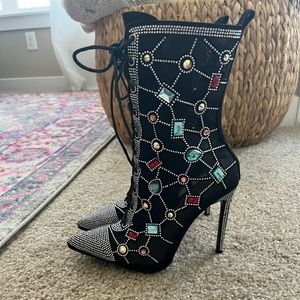 Rhinestone heels. Extremely pretty